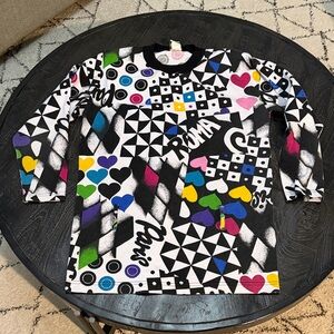 Vintage Vibrant Geometric Long Sleeve Tee